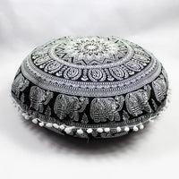 HKM-367955 Floral Round Cushion Cover - 43cm Diameter, Various Colorful Designs