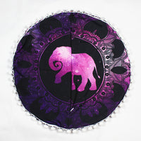 HKM-367955 Floral Round Cushion Cover - 43cm Diameter, Various Colorful Designs