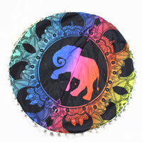 HKM-367955 Floral Round Cushion Cover - 43cm Diameter, Various Colorful Designs