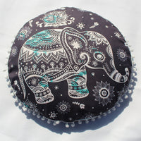 HKM-367955 Floral Round Cushion Cover - 43cm Diameter, Various Colorful Designs