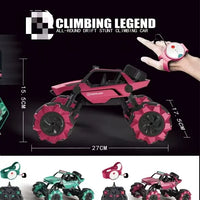 HKM-368147 All Terrain Dual Remote Control Stunt Climbing Car with Lights and Music for Kids