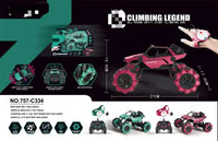 HKM-368147 All Terrain Dual Remote Control Stunt Climbing Car with Lights and Music for Kids