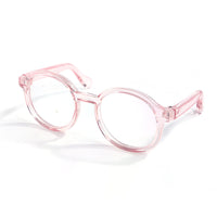 HKM-368147 Transparent Cat Glasses in Various Colors: Green, Black, Pink, Brown, Leopard Print, Sky Blue