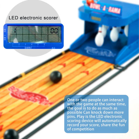 HKM-368403 Electronic Scoring Bowling Toy Set with Autorollback Function for Kids Ages 5+