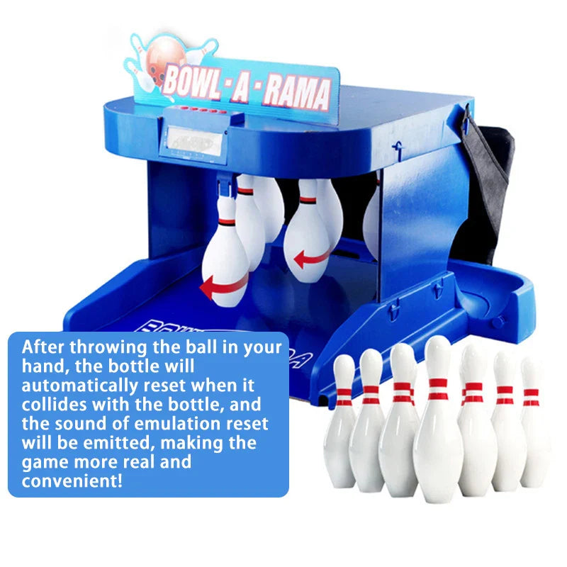 HKM-368403 Electronic Scoring Bowling Toy Set with Autorollback Function for Kids Ages 5+