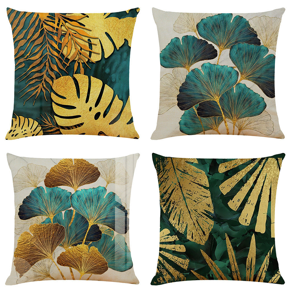 HKM-368595 Art Deco Painting Cotton Linen Pillowcase for Car and Office Use, 45x45 cm