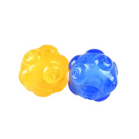 HKM-368595 Durable Molar Bite Resistant Elastic Toy Ball for Golden Retrievers - Yellow & Blue