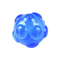 HKM-368595 Durable Molar Bite Resistant Elastic Toy Ball for Golden Retrievers - Yellow & Blue