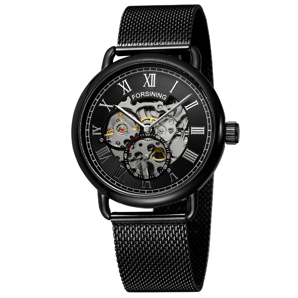 HKM-368659 Men's Fashion Casual Retro Hollow Mesh Waterproof Mechanical Watch