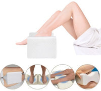 HKM-368851 Memory Foam Knee Pillow for Leg Support and Pressure Relief, Removable Velvet Cover, Ergonomic Design