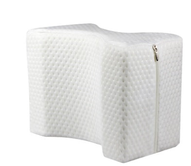 HKM-368851 Memory Foam Knee Pillow for Leg Support and Pressure Relief, Removable Velvet Cover, Ergonomic Design