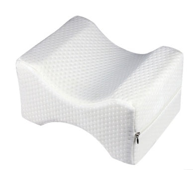 HKM-368851 Memory Foam Knee Pillow for Leg Support and Pressure Relief, Removable Velvet Cover, Ergonomic Design