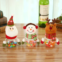 HKM-368915 Christmas-Themed Candy Jar for Kids - Festive Storage for Sweets and Chocolates, 8x17CM