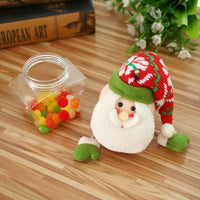 HKM-368915 Christmas-Themed Candy Jar for Kids - Festive Storage for Sweets and Chocolates, 8x17CM