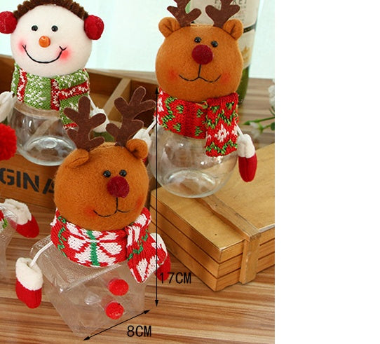 HKM-368915 Christmas-Themed Candy Jar for Kids - Festive Storage for Sweets and Chocolates, 8x17CM