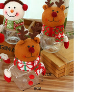 HKM-368915 Christmas-Themed Candy Jar for Kids - Festive Storage for Sweets and Chocolates, 8x17CM