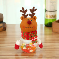 HKM-368915 Christmas-Themed Candy Jar for Kids - Festive Storage for Sweets and Chocolates, 8x17CM