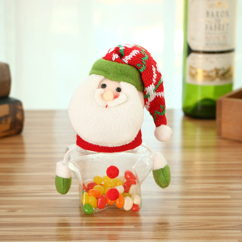 HKM-368915 Christmas-Themed Candy Jar for Kids - Festive Storage for Sweets and Chocolates, 8x17CM