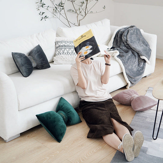 KTX-368979 Multifunctional Lumbar Support Pillow for Office and Car - Soft Gray, Dark Green, or Pink