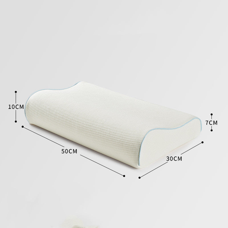 HKM-369107 Low Profile Memory Foam Pillow with Breathable Cotton Cover - Soft Support for Cervical Spine