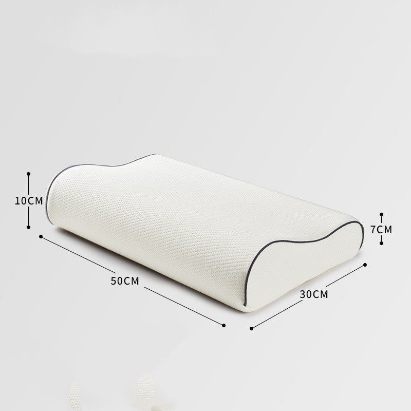 HKM-369107 Low Profile Memory Foam Pillow with Breathable Cotton Cover - Soft Support for Cervical Spine