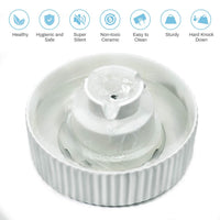 HKM-369171 Elegant Ceramic Pet Water Dispenser for Dogs and Cats