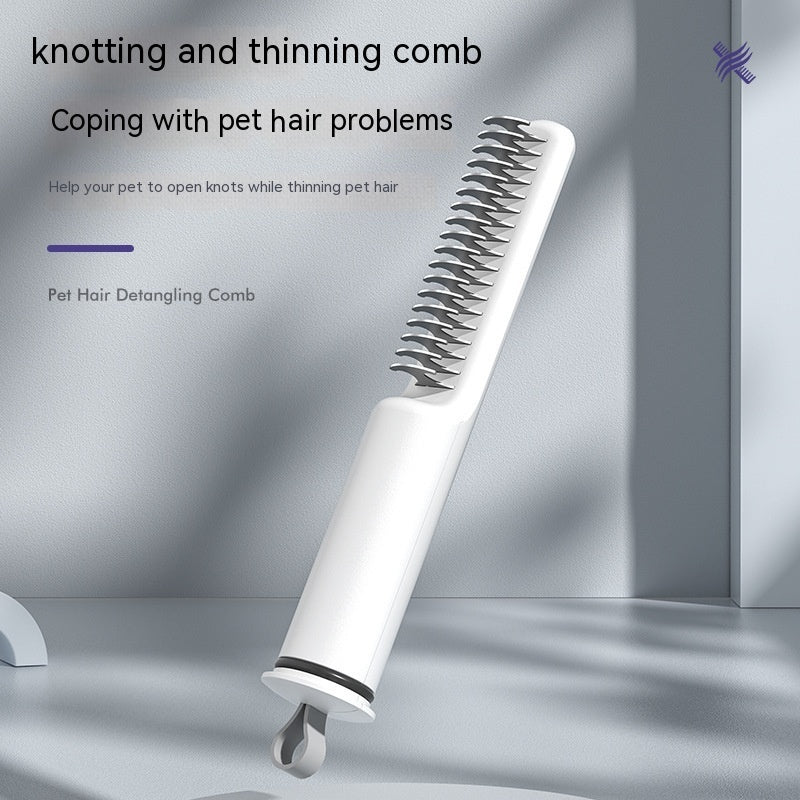 HKM-369235 3-in-1 Pet Dematting Comb for Cats and Dogs with Ergonomic Handle