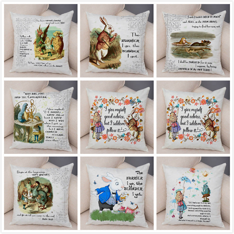 HKM-369363 Cartoon Animal Geometric Pillow Cushion Cover for Home Décor - 45x45cm