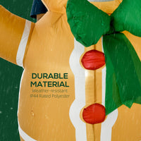 HKM-369427 6ft Inflatable Gingerbread Man Yard Decoration with LED Lights for Outdoor Display