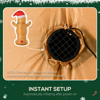 HKM-369427 6ft Inflatable Gingerbread Man Yard Decoration with LED Lights for Outdoor Display