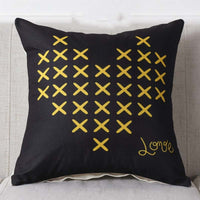 HKM-369427 Geometric Retro Pillowcase in Linen & PP Cotton - 45x45cm, Various Designs