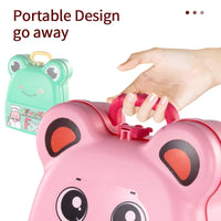 HKM-369555 2 in 1 Candy Backpack Ice Cream Shop Role Play Kitchen Toy Set for Kids Age 3 and Up