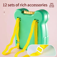 HKM-369555 2 in 1 Candy Backpack Ice Cream Shop Role Play Kitchen Toy Set for Kids Age 3 and Up