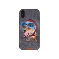 HKM-369555 Embroidered Cat and Dog Phone Case – 360° Protective TPU Cover