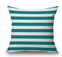 HKM-369619 Nordic Yellow Green Geometric Print Linen Cushion Cover 45x45cm