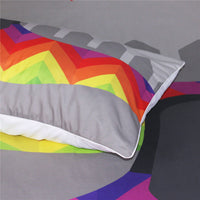 HKM-369683 Three-Piece Polyester Bedding Set with Duvet Cover and Pillow Shams
