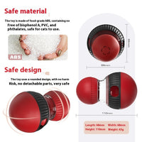 HKM-369747 Rotating Cat Sound Ball Toy - Interactive Food Dispensing Playmate for Cats