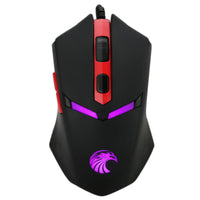HKM-369811 Ergonomic Wired Gaming Mouse with 2000dpi Optical Sensor and 5 Keys, Compatible with Desktop Computers