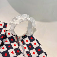 HKM-369875 Black and White Checkerboard Princess Skirt for Pets - Spring and Summer Edition