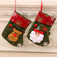 HKM-370067 Christmas Stocking Bag for Festive Decoration, Flannel Design, Various Fun Characters