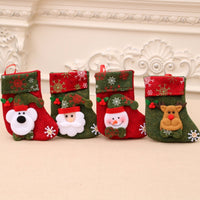 HKM-370067 Christmas Stocking Bag for Festive Decoration, Flannel Design, Various Fun Characters