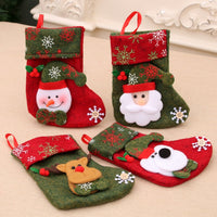 HKM-370067 Christmas Stocking Bag for Festive Decoration, Flannel Design, Various Fun Characters