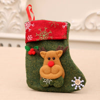 HKM-370067 Christmas Stocking Bag for Festive Decoration, Flannel Design, Various Fun Characters