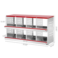 HKM-370067 Dismantling And Installation Of Iron Red Feeding Supplies For An 8-compartment Sloping Roof House