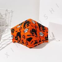 HKM-370131 Halloween-Themed Cotton Mask, Soft Cotton Cloth, Ideal for Festive Apparel, Size 24x15.5cm