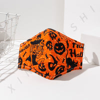 HKM-370131 Halloween-Themed Cotton Mask, Soft Cotton Cloth, Ideal for Festive Apparel, Size 24x15.5cm