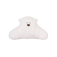 HKM-370259 Cute Cartoon Bear Pillow in White, Light Brown, and Khaki - Plush Large Size Cushion