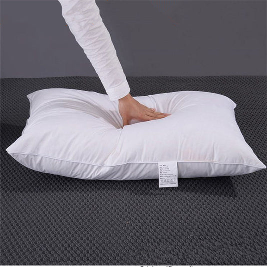 HKM-370579 White Goose Feather Pillow with Pure Cotton Fleece-Proof Fabric - 48x74cm