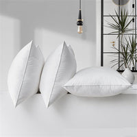 HKM-370579 White Goose Feather Pillow with Pure Cotton Fleece-Proof Fabric - 48x74cm