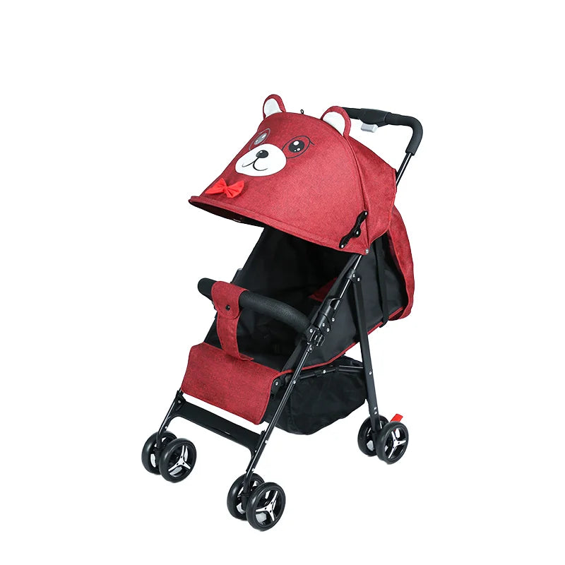KTX-370643 Lightweight Foldable Baby Stroller for Infants and Toddlers (0-36 Months) in Cat/Rabbit Design